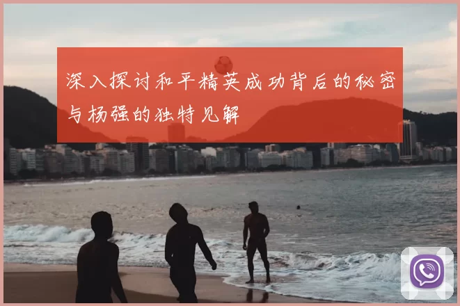 深入探讨和平精英成功背后的秘密与杨强的独特见解